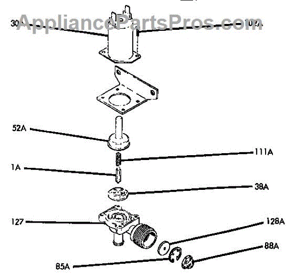 Parts for Thermador CP10: Fill Valve Assembly Parts ...