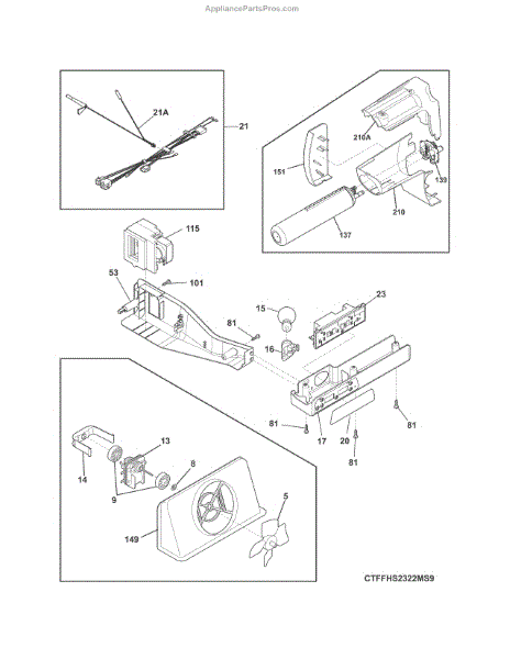 Parts For Crosley Crss262qw5: Controls Parts - Appliancepartspros.com