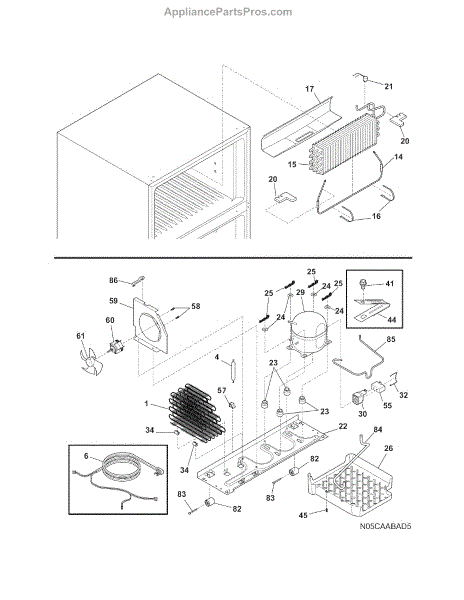 Parts For Crosley Crt185ps4: System Parts - Appliancepartspros.com