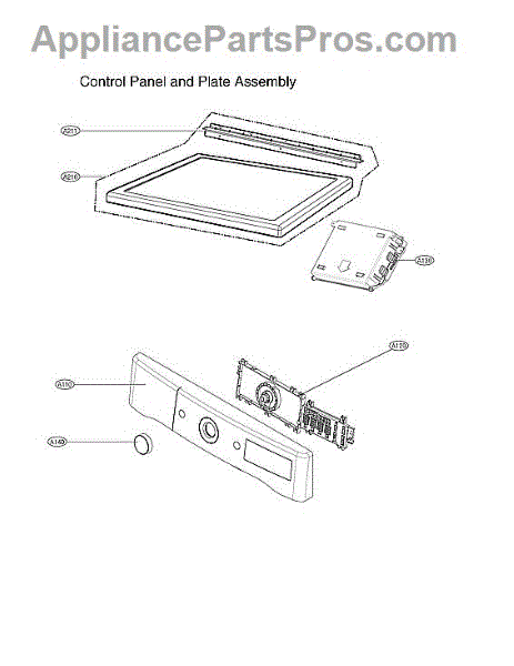 Parts for LG DLEX8900B/00: Control Panel & Plate Assy Parts ...