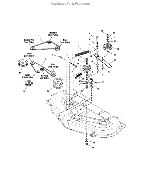 Parts For Snapper Gt23540 (1694621): 54