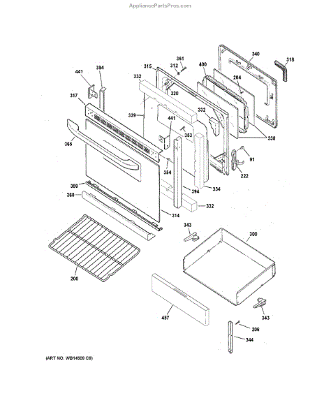 Parts for GE JB256DM2WW: Door & Drawer Parts - AppliancePartsPros.com