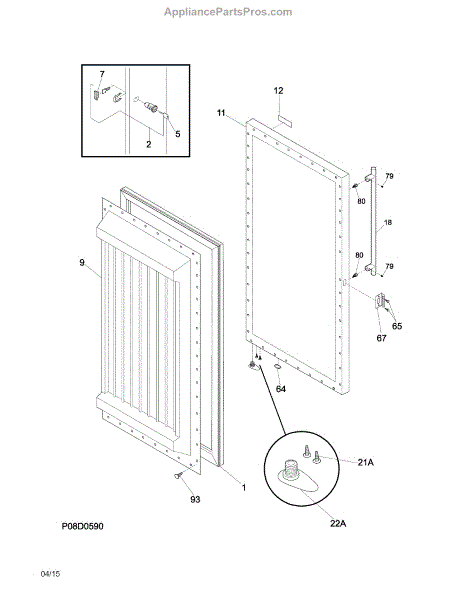 Parts for Kelvinator KCBM180FQYA: Door Parts - AppliancePartsPros.com