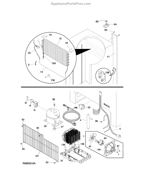 Parts for Kelvinator KCBM180FQYA: System Parts - AppliancePartsPros.com