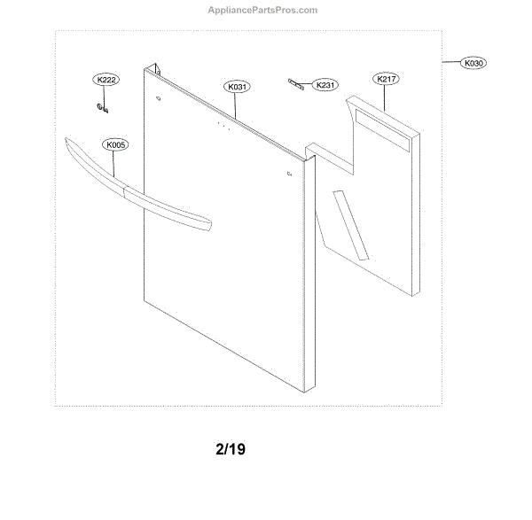 Parts for LG LDT5678ST/00: Front Cover Assembly Parts ...