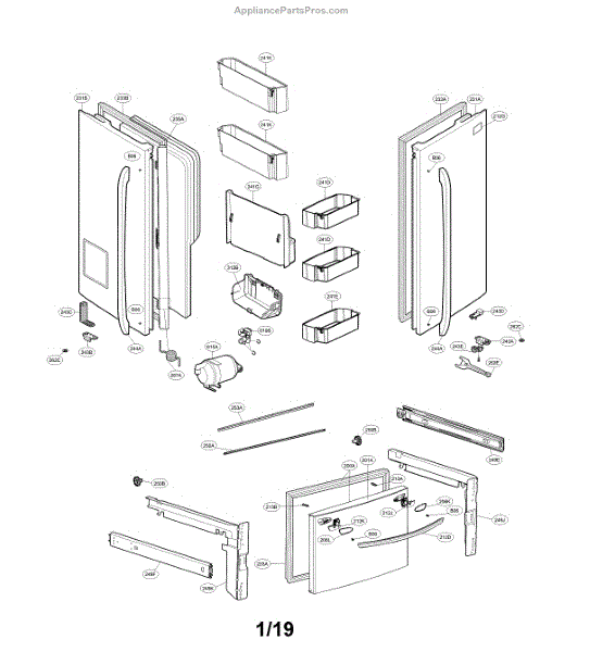 Parts for LG LFX28968ST/06: Door Parts - AppliancePartsPros.com