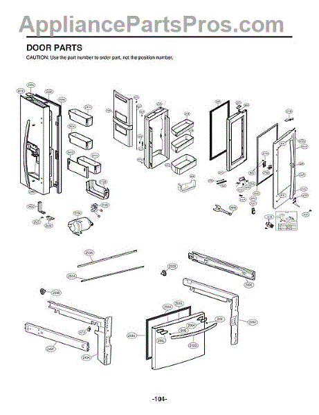 Parts for LG LFXS26596S/01: Door Parts - AppliancePartsPros.com