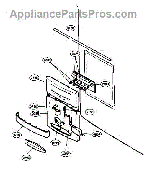 Parts for LG LRFD25850SB: Dispenser Parts - AppliancePartsPros.com