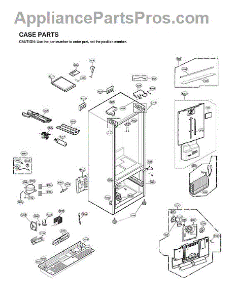 Parts for LG LRFWS2906V/00: Case Parts - AppliancePartsPros.com