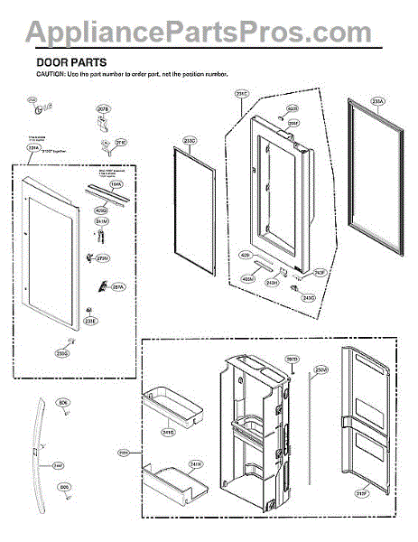 Parts for LG LRMVS3006S/00: Refrigerator Door Parts ...