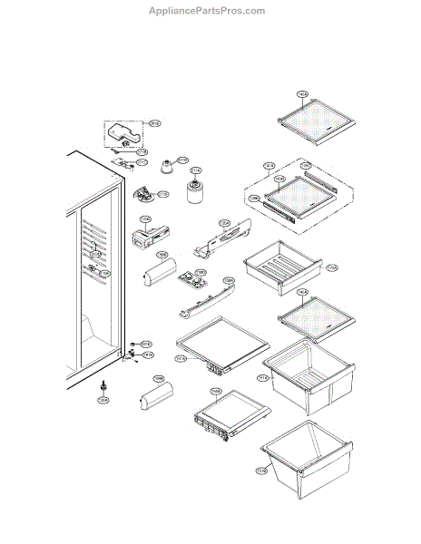 Parts for LG LSC27925ST/00: Refrigerator Compartment Parts ...