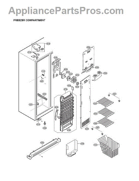 Parts for LG LSC27925ST/01: Freezer Compartment Parts ...