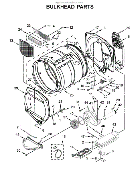 Parts for Maytag MEDP576KW0: Bulkhead Parts - AppliancePartsPros.com