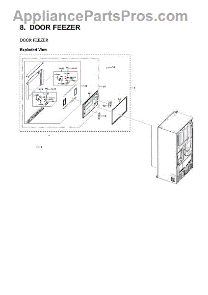 Parts for Samsung RF24R7201SR/AA-05: Freezer Door Parts ...