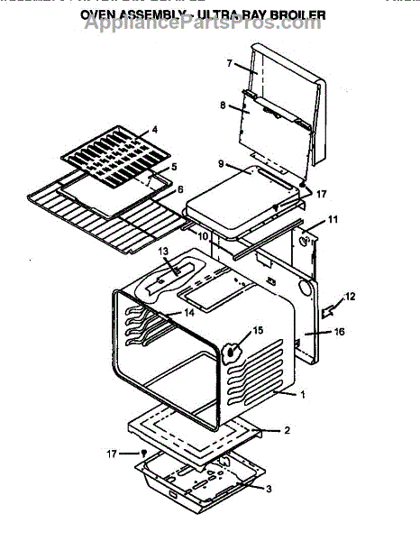 Parts for Caloric RSF320OL-P1141271N: Oven Assembly-Ultra Ray Broiler ...