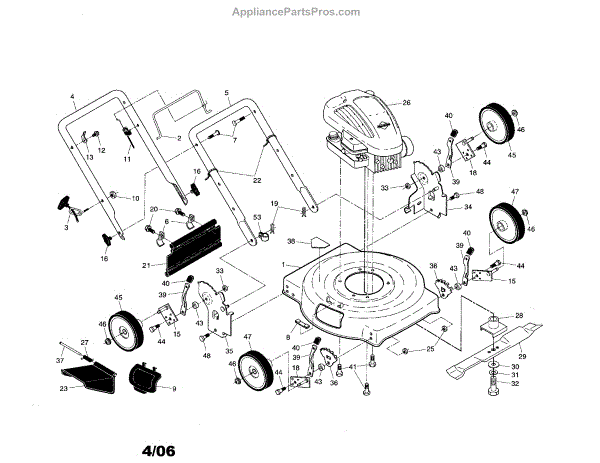 Parts for Southern States SO45N22S: Rotary Mower Parts ...