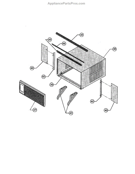 Parts For Friedrich Ss16l30-b: Cabinet Parts - Appliancepartspros.com