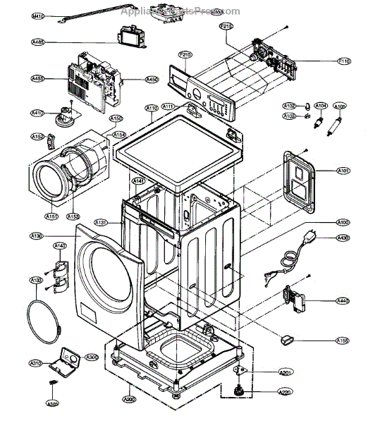 Parts for LG WM2487HRM: Cabinet / Control Panel Assy Parts ...