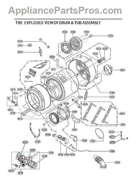 Parts for LG WM3555HWA/00: Drum & Tub Assy Parts - AppliancePartsPros.com