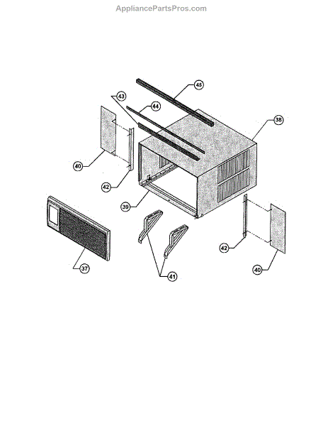 Parts for Friedrich YS13L33-A: Cabinet Parts - AppliancePartsPros.com