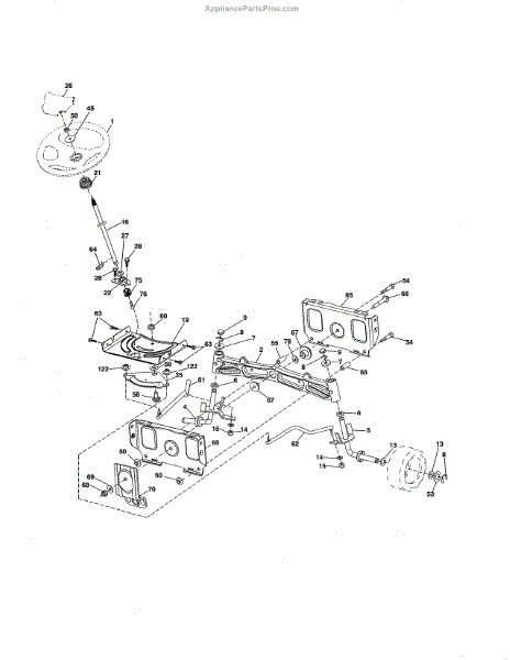 Parts For Husqvarna Yt42dxls-96043020400: Steering Parts 