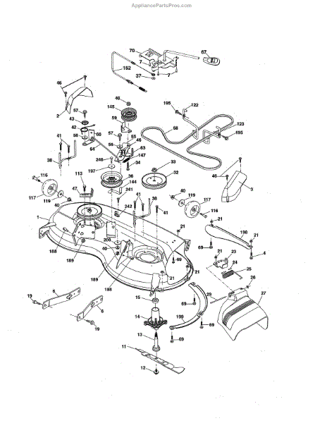 Parts for Husqvarna YTH1846-917223840: Mower Deck Parts ...