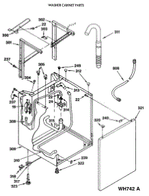 06 - Washer Cabinet Parts parts for Ge Washer Dryer Combo WSM2420SEZWW from AppliancePartsPros.com