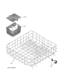 04 - Lower Rack Assembly parts for Ge Dishwasher HLD4040M15SA from AppliancePartsPros.com