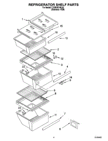 03 - Refrigerator Shelf Parts parts for Whirlpool Refrigerator ED5RHEXNL02 from AppliancePartsPros.com