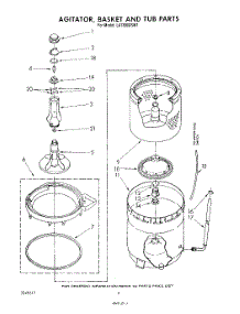 04 - Agitator, Basket And Tub parts for Whirlpool Washer LA7800XSW1 from AppliancePartsPros.com