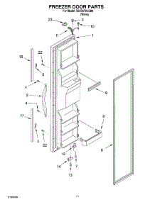 07 - Freezer Door parts for Whirlpool Refrigerator SS25AFXLQ00 from AppliancePartsPros.com