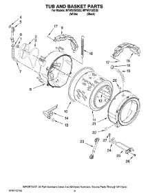 05 - Tub And Basket Parts parts for Maytag Washer MFW9700SB0 from AppliancePartsPros.com