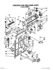 03 - Controls And Rear Panel parts for Whirlpool Washer LA5599XPW4 from AppliancePartsPros.com