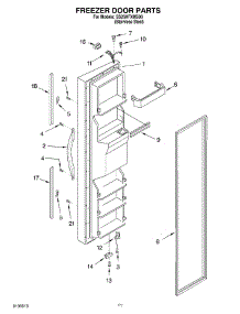 07 - Freezer Door Parts parts for Whirlpool Refrigerator SS25HFXMS00 from AppliancePartsPros.com