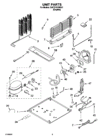 05 - Unit Parts parts for Whirlpool Refrigerator GAFZ21XXMK01 from AppliancePartsPros.com