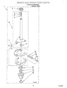 08 - Brake And Drive Tube parts for Whirlpool Washer SAWS800JQ1 from AppliancePartsPros.com