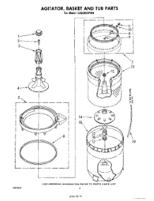04 - Agitator, Basket And Tub parts for Whirlpool Washer LA5500XPW0 from AppliancePartsPros.com