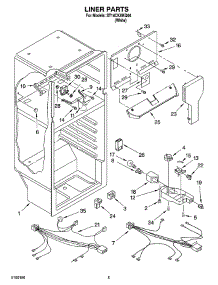 03 - Liner Parts parts for Whirlpool Refrigerator ST14CKXKQ04 from AppliancePartsPros.com