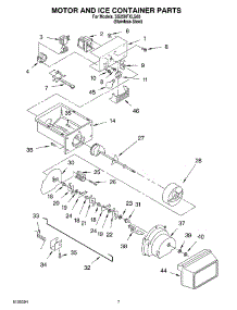 05 - Motor And Ice Container Parts parts for Whirlpool Refrigerator SS25HFXLS00 from AppliancePartsPros.com