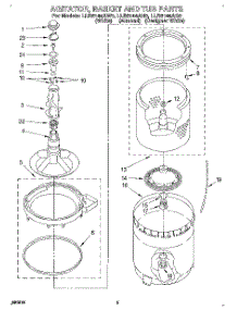 03 - Agitator, Basket, And Tub parts for Whirlpool Washer LLR6144AN0 from AppliancePartsPros.com