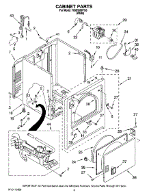 02 - Cabinet Parts parts for Maytag Dryer NGD5500TQ0 from AppliancePartsPros.com