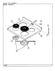 05 - Top Assembly parts for Magic Chef Range 3524SRW from AppliancePartsPros.com