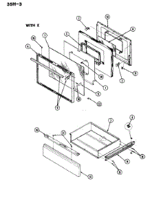 03 - Door Parts parts for Magic Chef Range 35HY-3ELX-EC from AppliancePartsPros.com