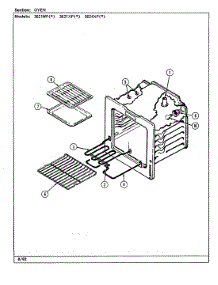 03 - Oven parts for Magic Chef Range 3621WPA from AppliancePartsPros.com