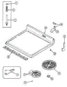 07 - Top Assembly parts for Magic Chef Range 3968XVB from AppliancePartsPros.com