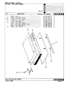 03 - Door parts for Admiral Range 550WH from AppliancePartsPros.com