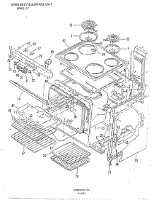 02 - Top Assembly parts for Admiral Range 1058AF-CZ from AppliancePartsPros.com