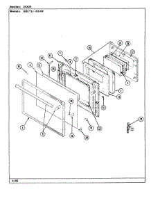 03 - Door parts for Admiral Range 668WJ-ASAW from AppliancePartsPros.com