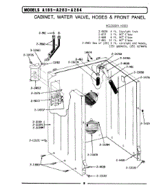 02 - Cabinet, Water Valve, Hoses & Frnt Panel Parts For Maytag Washer A105 From Appliancepartspros.Com