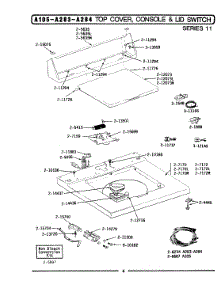 07 - Top Cover, Console & Lid Switch (Ser 11) Parts For Maytag Washer A105 From Appliancepartspros.Com